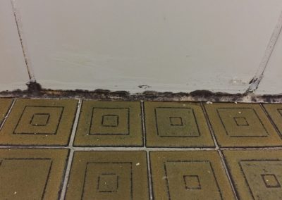Effects of shower leak and water seepage - Before